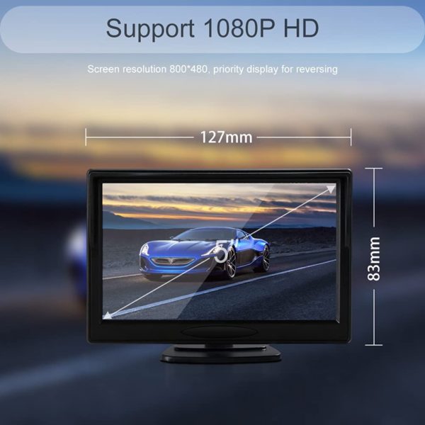 kit caméra de recul et Moniteur, AHD étanche à Vision Nocturne HD pour Voiture/SUV/Camping-Car/Camion – Image 4