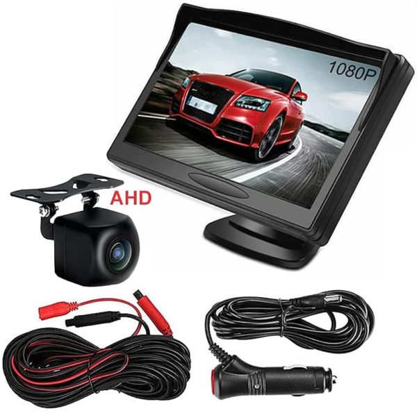 kit caméra de recul et Moniteur, AHD étanche à Vision Nocturne HD pour Voiture/SUV/Camping-Car/Camion
