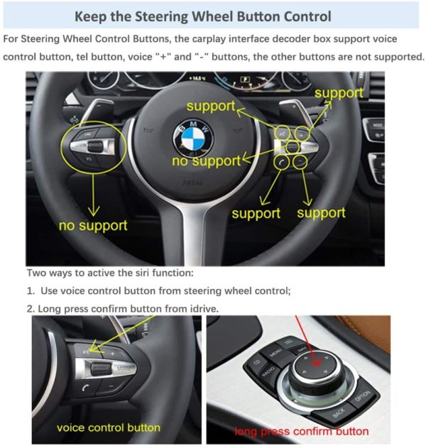 kit Interface CarPlay / Android Auto pour BMW NBT pour BMW 1 2 3 5 7 Série X1 X2 X3 X4 X5 X6 F20 F30 – Image 5