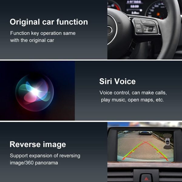 Kit CarPlay sans Fil / Android Auto pour Audi A4 / A5 / S5 / RS4 / RS5 / Q5 (2010-2017) -Écran 6,5 / 7 Pouces avec MMI – Image 6