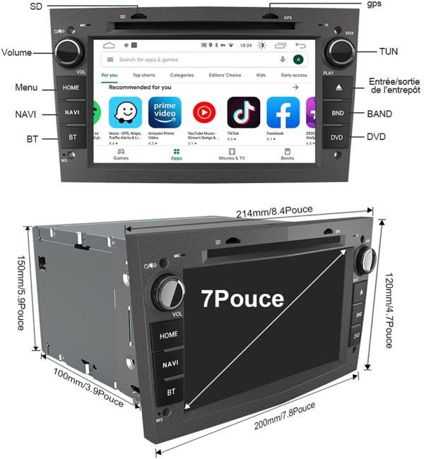 Autoradio Android 10 Opel Vivaro / Renault Traffic – Image 2