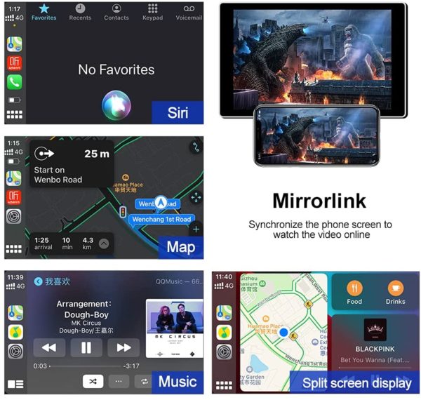Kit CarPlay sans Fil / Android Auto pour Audi A4 / A5 / S5 / RS4 / RS5 / Q5 (2010-2017) -Écran 6,5 / 7 Pouces avec MMI – Image 2