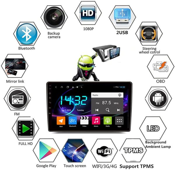 Autoradio Android Opel Corsa 2015 / 2019- ADAM 2013-2016 – Image 3