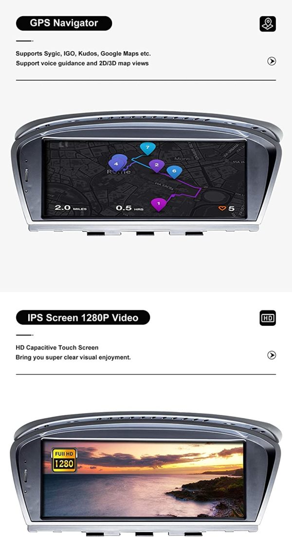 Autoradio Android BMW Série 3 - Série 5 / E90 - E60 / 2009-2012 / Système CIC – Image 5