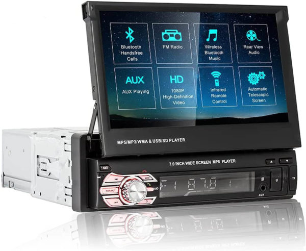 Autoradio 1 DIN rétractable MP3,MP5