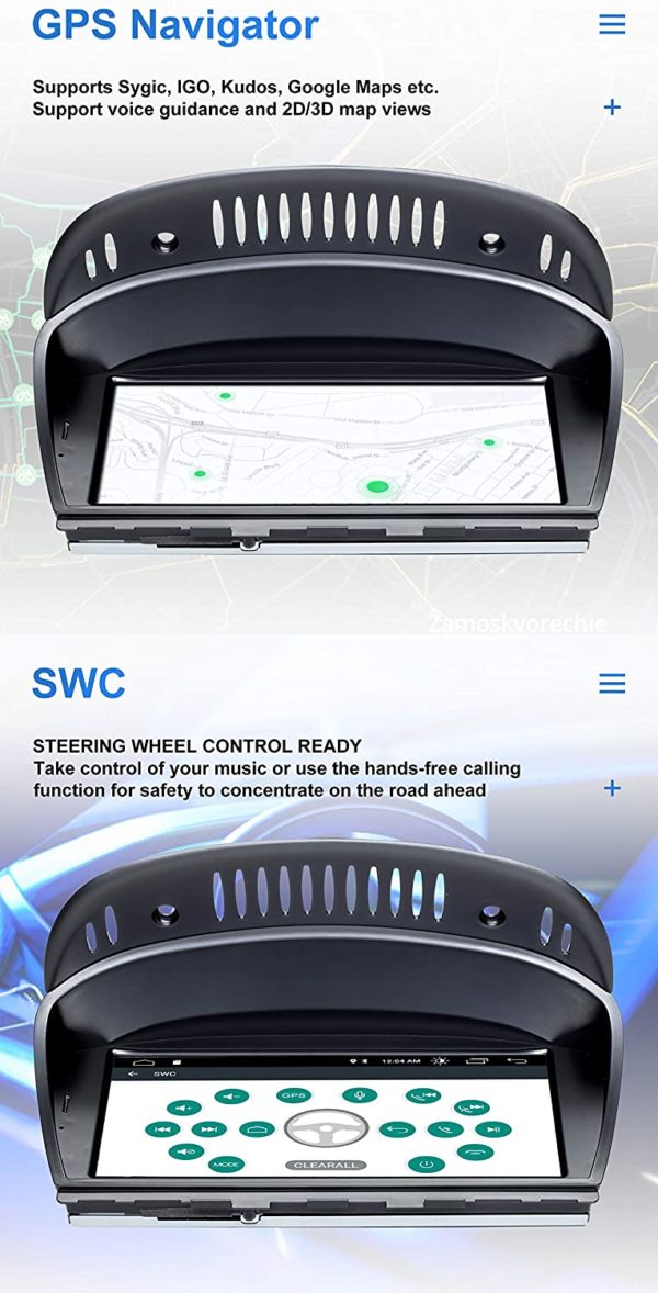 Autoradio Android 10  BMW Série 3 - Série 5 /  E90 - E60 / 2009-2012 / Système CCC – Image 2